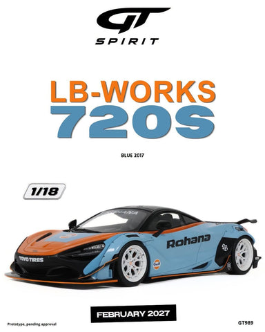 (Pre-Order) 1/18 GT Spirit GT989 LB-Works 720S 2017 Blue