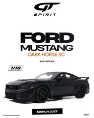 (Pre-Order) 1/18 GT Spirit GT627 Ford Mustang Dark Horse SC 2026 Blue Ember