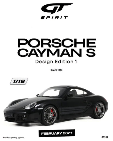 (Pre-Order) 1/18 GT Spirit GT984 Porsche Cayman S Design Edition 1 2008 Black