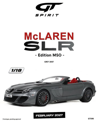 (Pre-Order) 1/18 GT Spirit GT598 McLaren SLR Edition MSO 2007 Grey