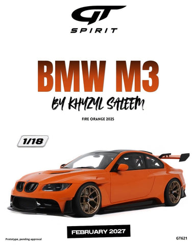 (Pre-Order) 1/18 GT Spirit GT621 BMW M3 by Khyzyl Saleem 2025 Fire Orange
