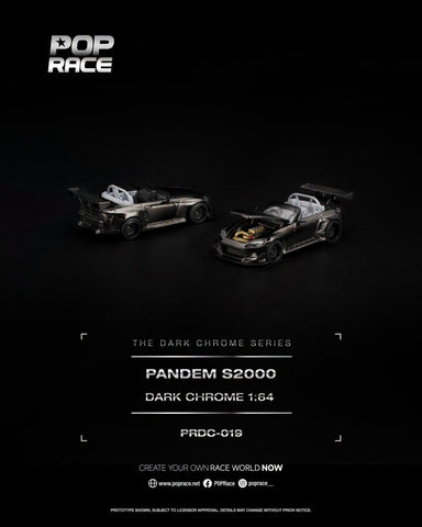 (Pre-Order) 1/64 Pop Race PRDC019 Pandem S2000 Dark Chrome