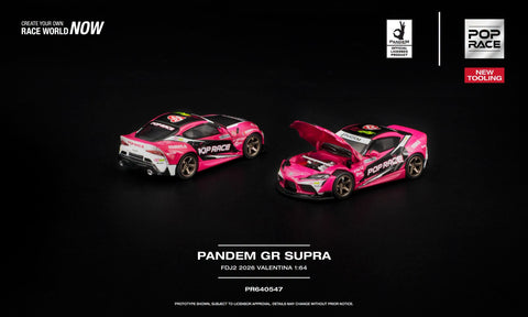 (Pre-Order) 1/64 Pop Race PR640547 Pandem GR Supra FDJ2 Valentina Piaz