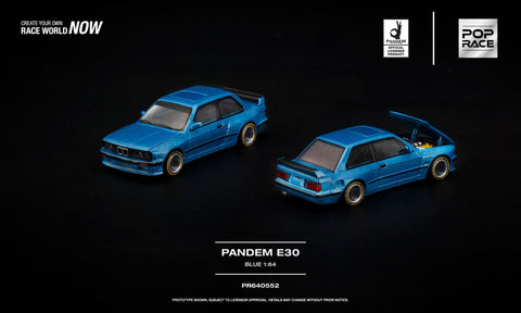 (Pre-Order) 1/64 Pop Race PR640552 Pandem E30 Blue