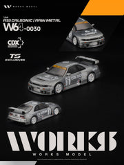 (Pre-Order) 1/64 Works Model W640030 R33 Calsonic Raw Metal