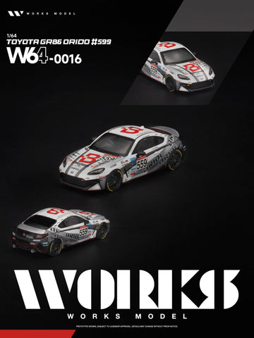 (Pre-Order) 1/64 Works Model W640016 Toyota GR86 Orido #599