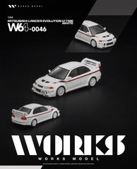(Pre-Order) 1/64 Works Model W640046 Mitsubishi Lancer Evolution 6 TME White