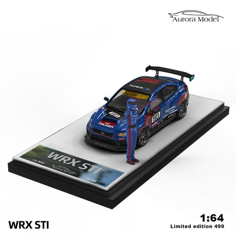 1/64 Aurora Model AMSWRXNBR#2023F Subaru Impreza WRX STI NBR Challenge #2023 w/ Figurine