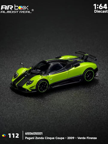 (Pre-Order) 1/64 Almost Real 650605001 Pagani Zonda Cinque Coupé 2009 Verde Firenze