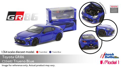 1/64 Model 1 C33682 Toyota GR86 Trueno Blue LHD