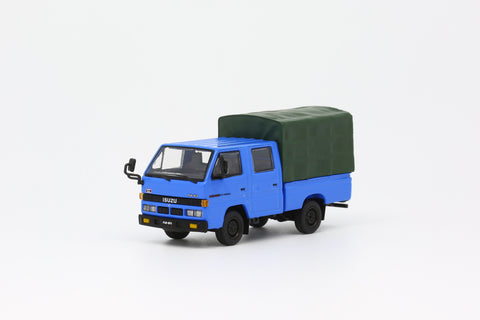1/64 Model 1 T66642 Isuzu NHR 1987 Blue LHD w/ Canvas