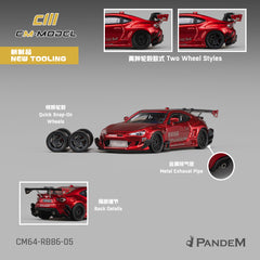 (Pre-Order) 1/64 CM Model CM64-RB86-05 Toyota GT86 Pandem Widebody V3.5 Metallic Red