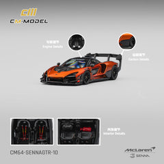 (Pre-Order) 1/64 CM Model CM64-SENNAGTR-10 McLaren Senna GTR Volcano Orange