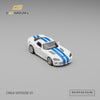 (Pre-Order) 1/64 CM Model CM64-VIPERZBI-01 Dodge Viper ZB I Stone White w/ Blue Racing Stripes