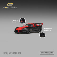 (Pre-Order) 1/64 CM Model CM64-VIPERZBII-02B Dodge Viper ACR ZB II Viper Black/ Red