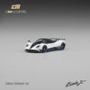 (Pre-Order) 1/64 CM Model CM64-ZONDAF-02 Pagani Zonda F Pearl White w/ Blue Line