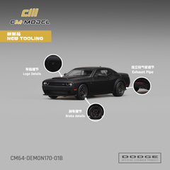 (Pre-Order) 1/64 CM Model CM64-DEMON170-01B Dodge Demon 170 Matte Black