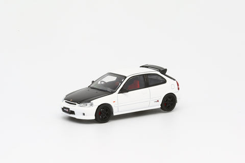 1/64 Model 1 C33305 Honda Civic Type R EK9 White w/ Carbon Bonnet