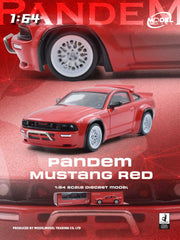 (Pre-Order) 1/64 Model Model MM64-PM-001 Pandem Mustang Red