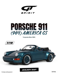 (Pre-Order) 1/18 GT Spirit GT1012 Porsche 911 (964) America GS 1993 Turquoise Blue
