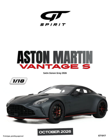 (Pre-Order) 1/18 GT Spirit GT1017 Aston Martin Vantage S 2026 Satin Xenon Grey