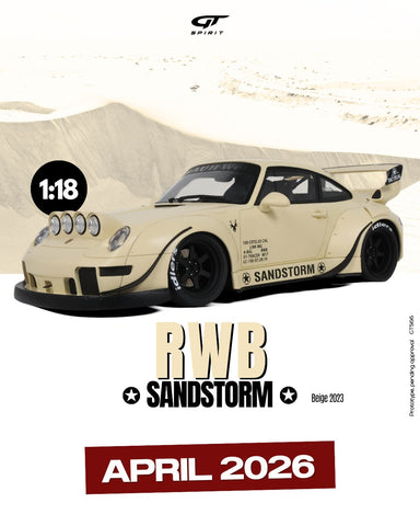 (Pre-Order) 1/18 GT Spirit GT566 RWB Sandstorm 2023 Beige