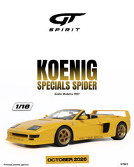 (Pre-Order) 1/18 GT Spirit GT581 Koenig Specials Spider 1987 Giallo Modena