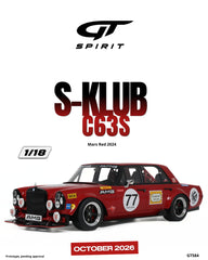(Pre-Order) 1/18 GT Spirit GT584 S-Klub C63S 2024 Mars Red