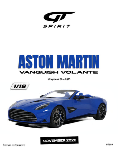 (Pre-Order) 1/18 GT Spirit GT589 Aston Martin Vanquish Volante 2025 Morpheus Blue