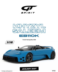 (Pre-Order) 1/18 GT Spirit GT622 Khyzyl Saleem EB110K 2025 French Racing Blue