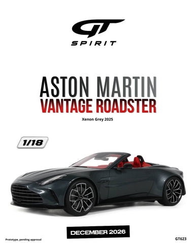 (Pre-Order) 1/18 GT Spirit GT623 Aston Martin Vantage Roadster 2025 Xenon Grey