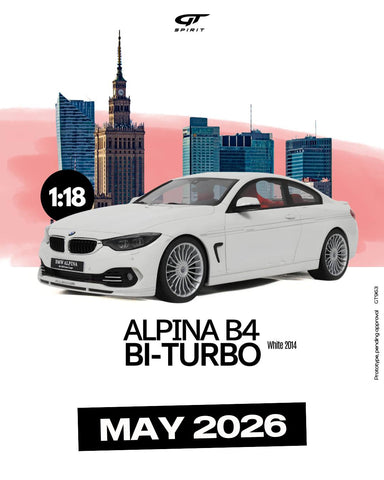 (Pre-Order) 1/18 GT Spirit GT963 Alpina B4 Bi-Turbo 2014 White