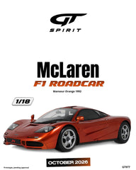 (Pre-Order) 1/18 GT Spirit GT977 McLaren F1 Roadcar 1992 Mansour Orange