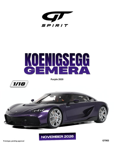 (Pre-Order) 1/18 GT Spirit GT983 Koenigsegg Gemera 2020 Purple
