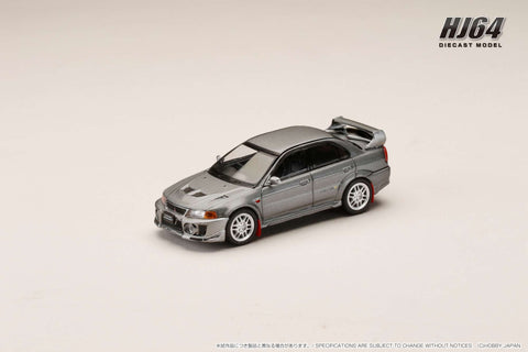 (Pre-Order) 1/64 Hobby Japan HJ642032AGM Mitsubishi Lancer GSR Evolution 5 (CP9A) 1998 w/ Mud Flap Titanium Gray (M)/ Customized Color Version