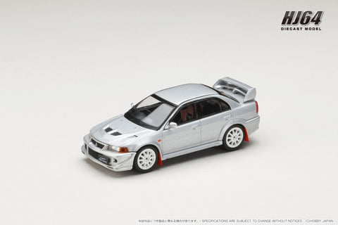 (Pre-Order) 1/64 Hobby Japan HJ642033BS Mitsubishi Lancer GSR Evolution 6 (T.M.E) (CP9A) 2000 w/ Mud Flap Satellite Silver (M)