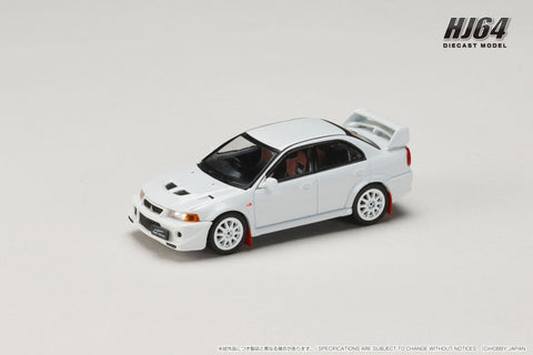 (Pre-Order) 1/64 Hobby Japan HJ642033BW Mitsubishi Lancer GSR Evolution 6 (T.M.E) (CP9A) 2000 w/ Mud Flap Scotia White