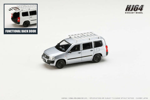 1/64 Hobby Japan HJ642062S Toyota Probox Customized Version Silver Metallic w/ Roof Carrier