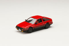 (Pre-Order) 1/64 Hobby Japan HJ643008RB Toyota Sprinter Truneo (AE86) GT-APEX JDM Customized Version Red/ Black