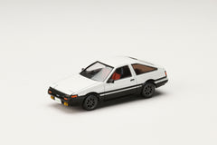 (Pre-Order) 1/64 Hobby Japan HJ643008WB Toyota Sprinter Truneo (AE86) GT-APEX JDM Customized Version White/ Black