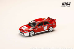 (Pre-Order) 1/64 Hobby Japan HJ643033RC Mitsubishi Lancer RS Evolution 6 (CP9A) 2000 Ralliart Red/ White