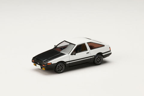 (Pre-Order) 1/64 Hobby Japan HJ644008WB Toyota Sprinter Truneo (AE86) GT-APEX JDM Customized Version White/ Black w/ Carbon Bonnet