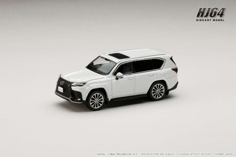 (Pre-Order) 1/64 Hobby Japan HJ644061BW Lexus LX600 F Sport Sonic Quartz w/ Black Interior