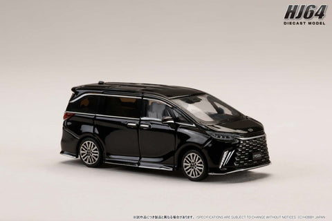 (Pre-Order) 1/64 Hobby Japan HJ644076ABK Lexus LM 500h Customized Version 4-Seater Graphite Black Glass Flake
