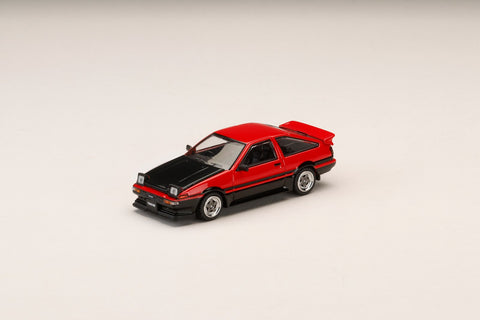 (Pre-Order) 1/64 Hobby Japan HJ647052RB Toyota Sprinter Trueno GT APEX (AE86) Late Version JDM Style Carbon Bonnet Red/ Black