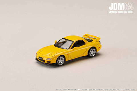 1/64 JDM64 HJDM007B-14 Mazda RX-7 (FD3S) Type R Bathurst R Sunburst Yellow