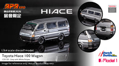 1/64 Model 1 C33130 Toyota Hiace 100 Wagon Grey w/ White Stripes