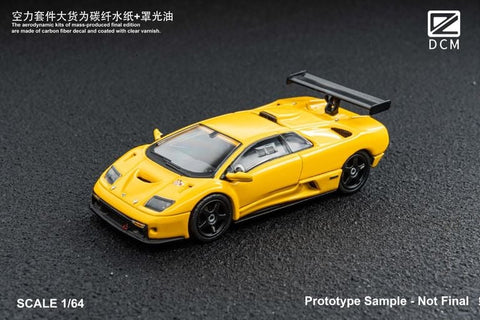 1/64 DCM DCMLDY Lamborghini Diablo GT-R 2000 Yellow LHD