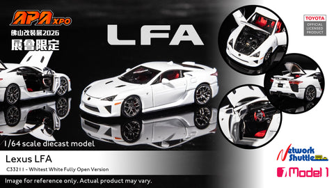 1/64 Model 1 C33211 Lexus LFA Whitest White LHD (Fully Open Version)