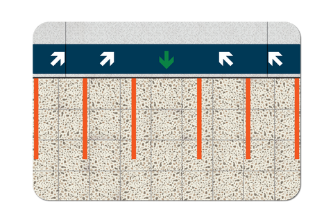 Mat - Platform (Beige Flooring with Queue Lines)